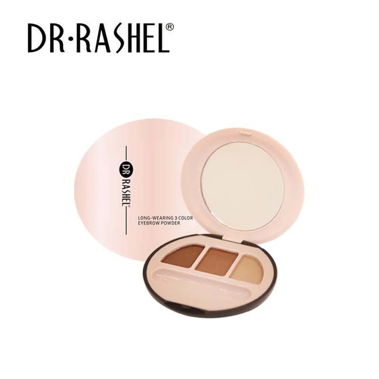 Dr.Rashel Long Wearing 3 Color Eyebrow Powder for Girls & Women - 01#